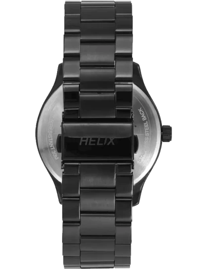Helix Analog Men Black Stainless Steel