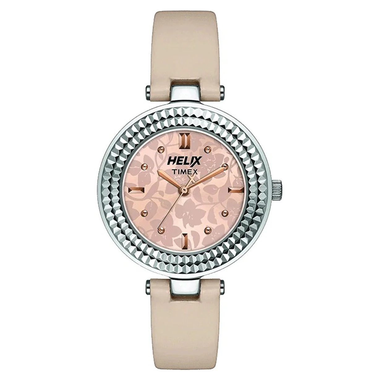 Helix Beige Dial Leather Strap
