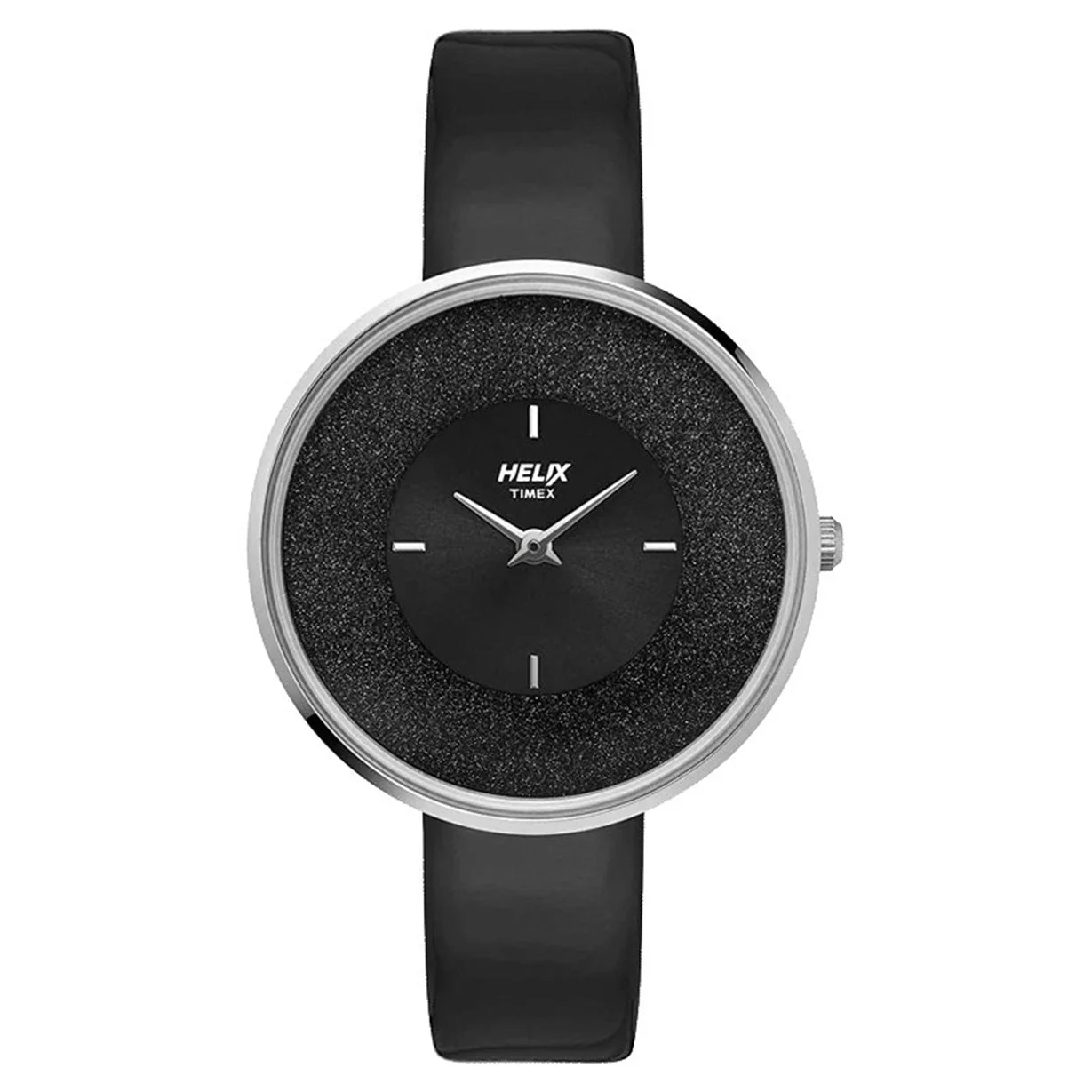 Helix Black Dial Leather