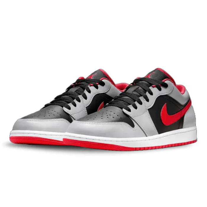 Jordan 1 Low Black Light Smoke Grey Gym Red - Image 2