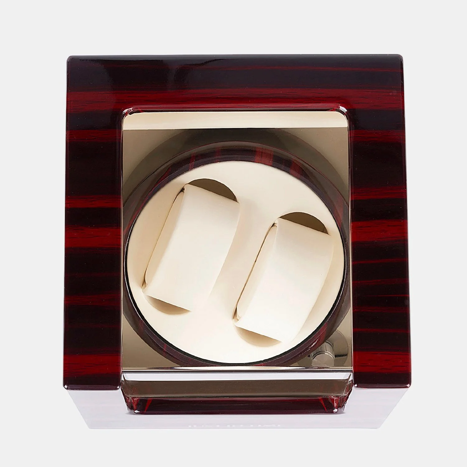 Automatic Red and White Two Watch Wooden Winder - Image 4