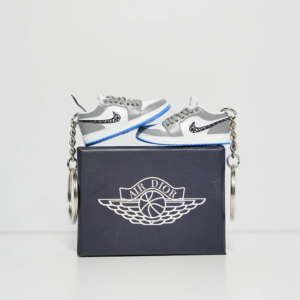 3D Sneaker Keychain With Box - AJ1 Low Dior