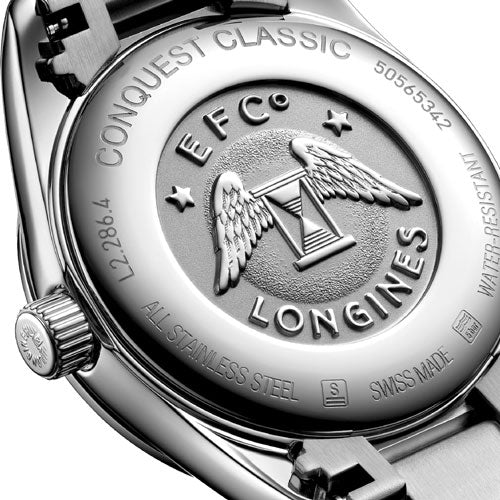 Longines Conquest Classic Sunray Silver Dial Women 29.5mm - Image 4