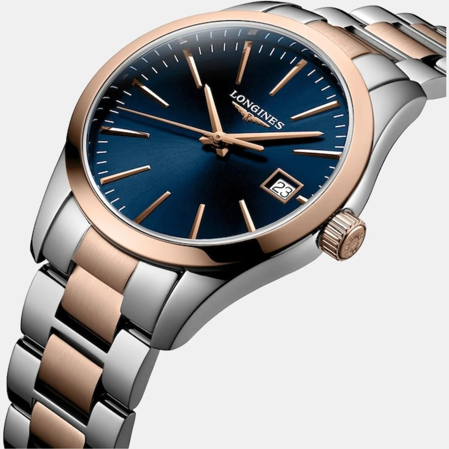 Conquest Classic Women Quartz Blue Dial Analog Stainless Steel Watch L23863927 - Image 3