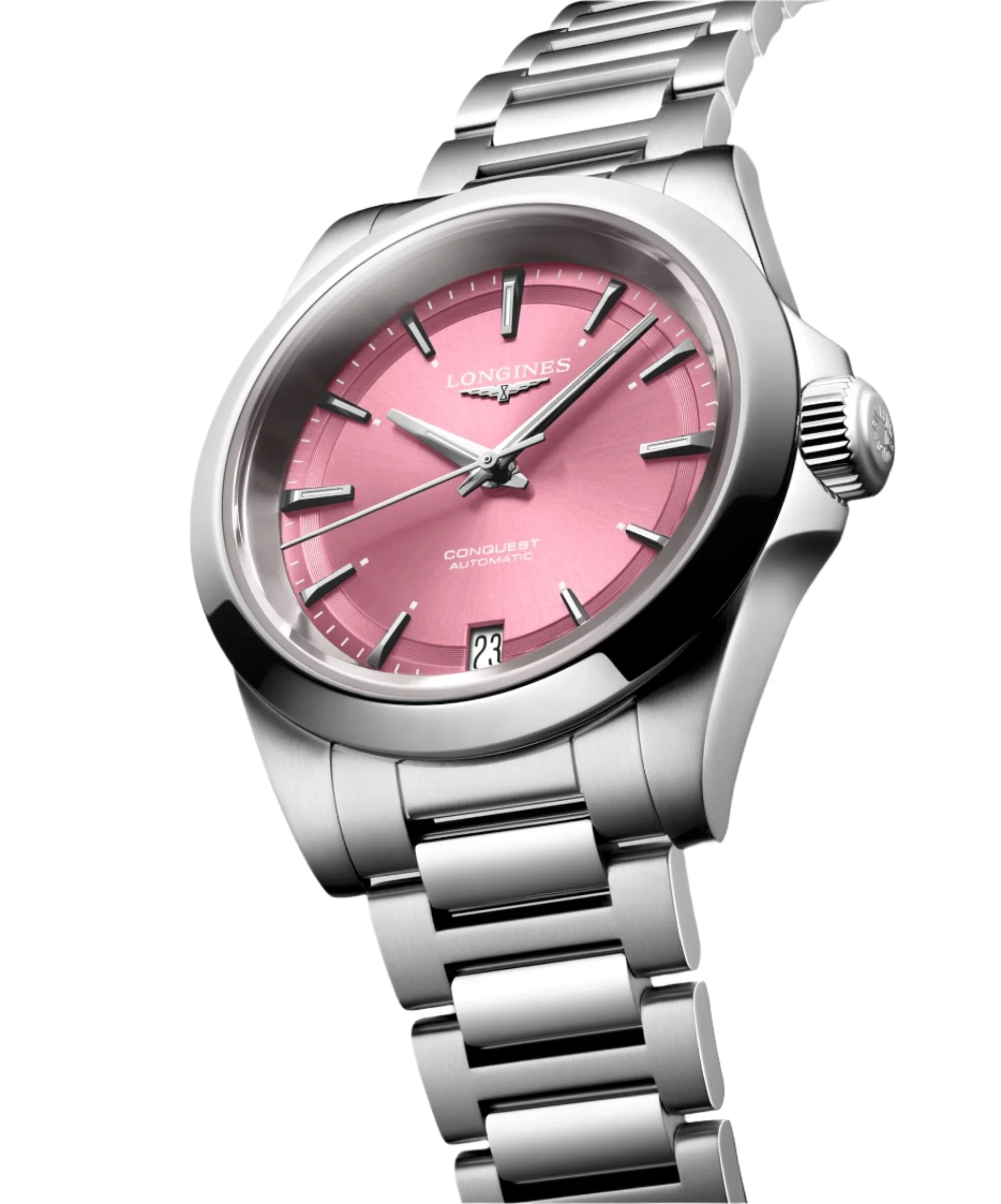 Longines Conquest Sunray Pink Dial Men 34mm - Image 3
