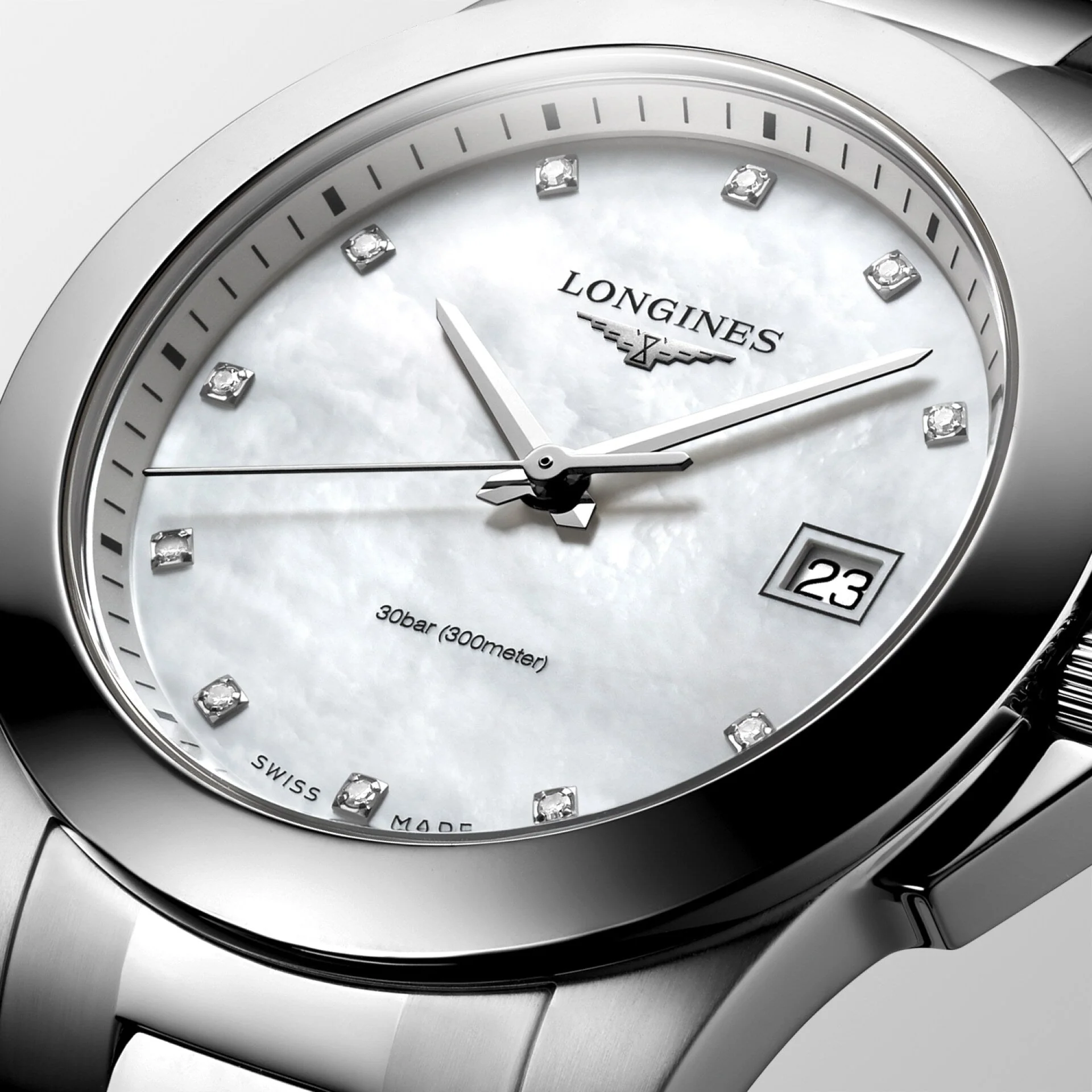 Longines Conquest White Mother-Of-Pearl Dial Women 34mm - Image 3