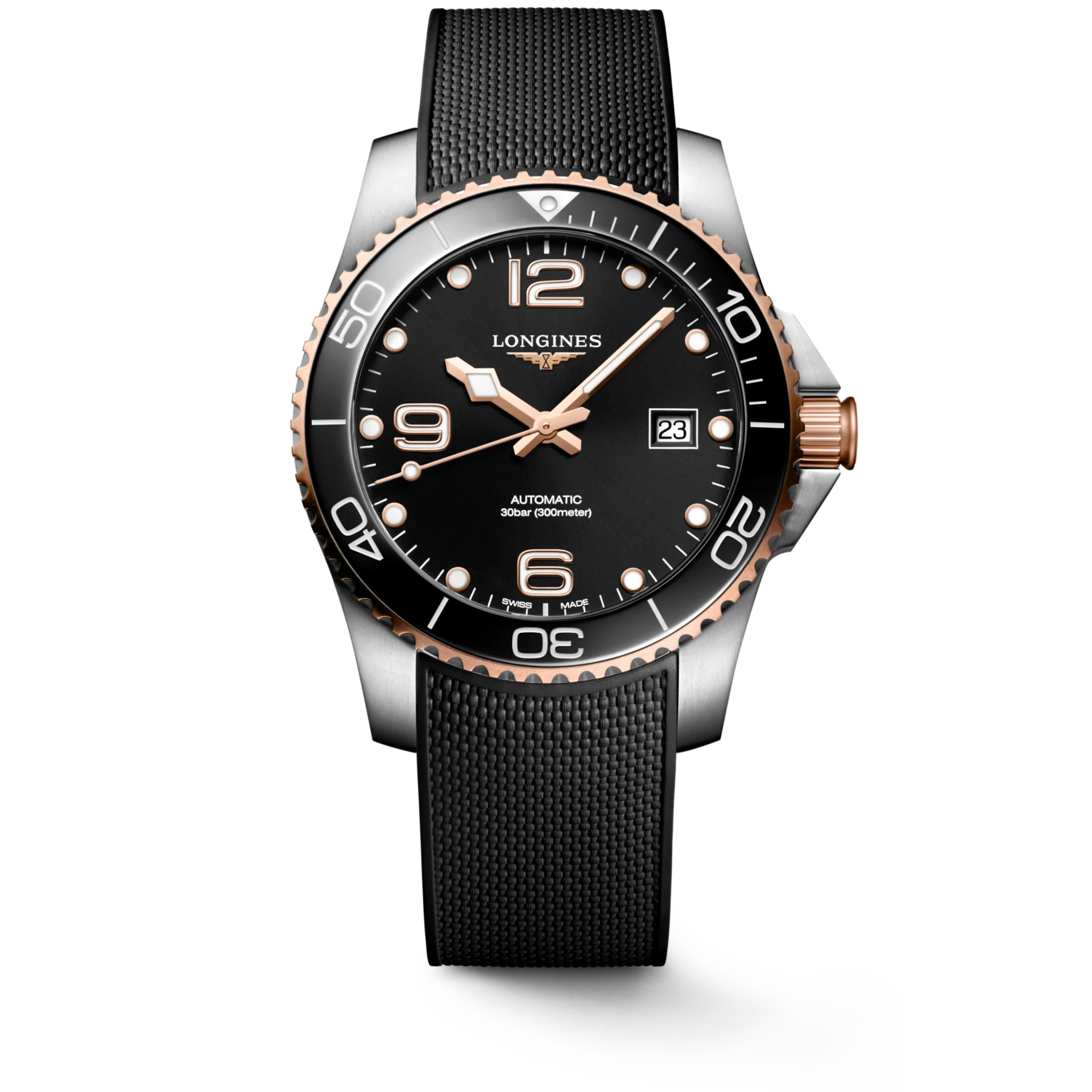 Longines Hydroconquest Sunray Black Dial Men 41mm