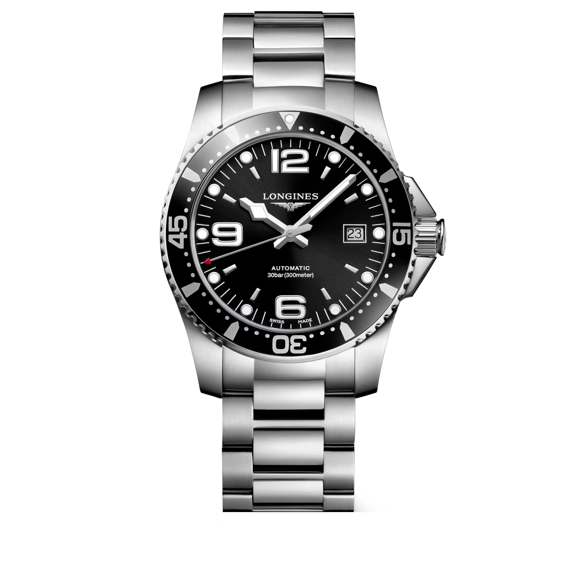Longines Hydroconquest Sunray Black Dial Men 41mm