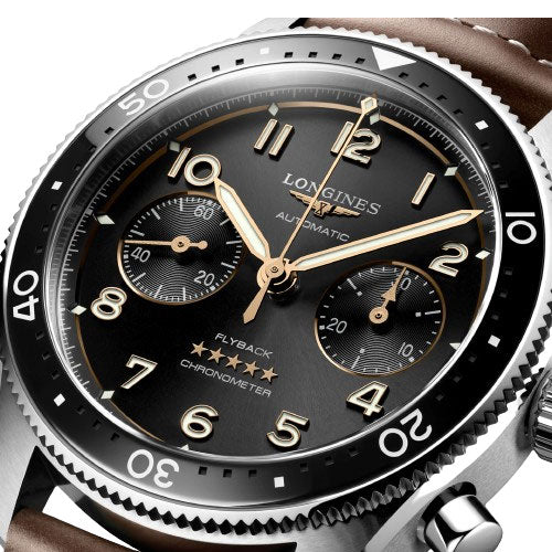 Longines Spirit Flyback Sunray Black Dial Men 42mm - Image 3