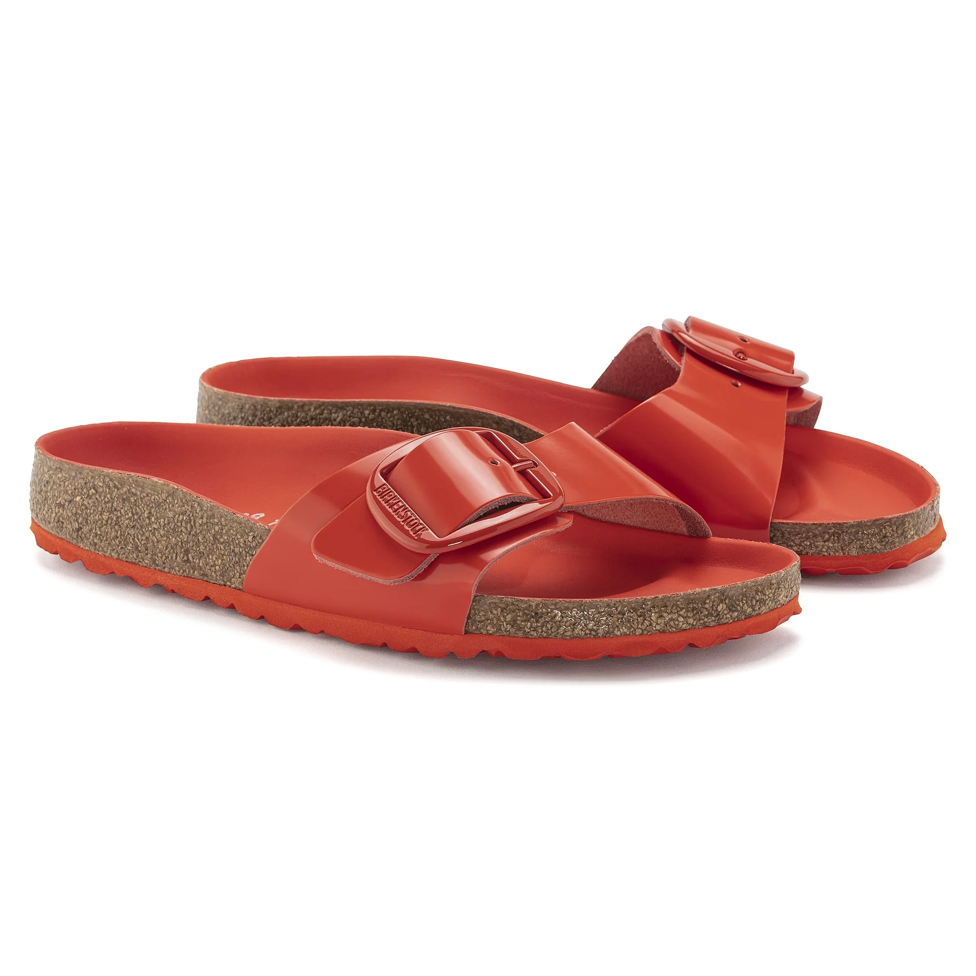 Madrid Big Buckle Natural Leather Patent - Image 3