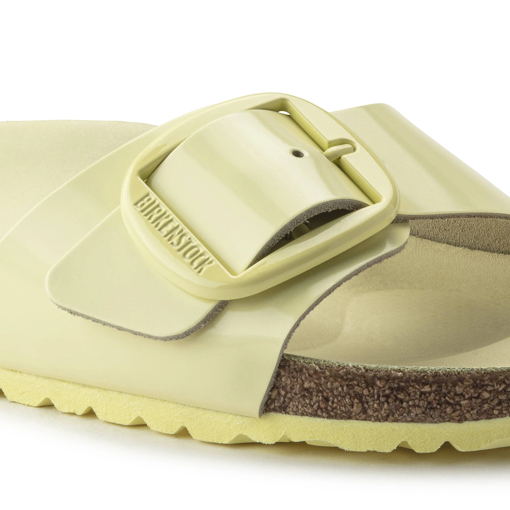 Madrid Big Buckle Natural Leather Patent - Image 5