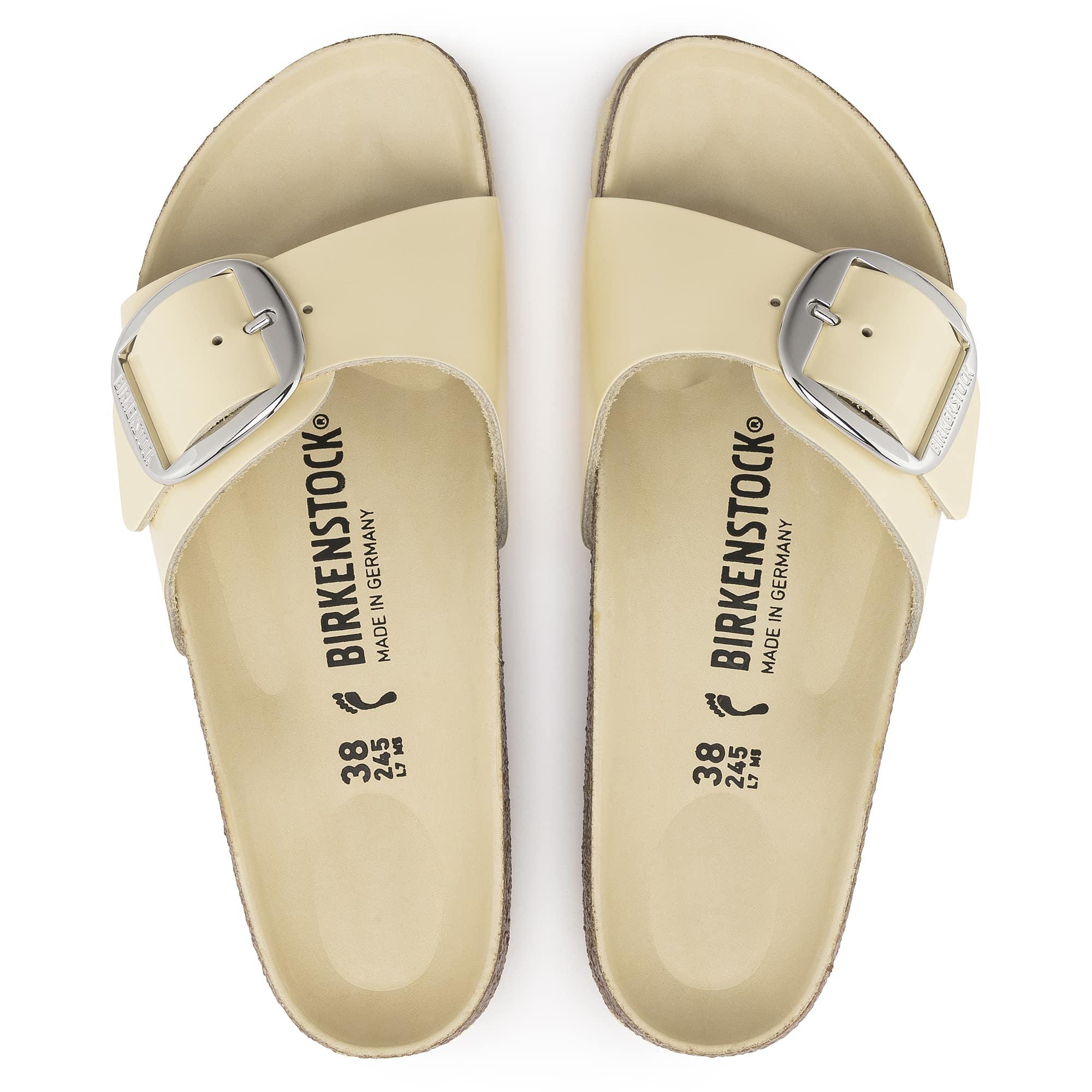 Madrid Big Buckle Natural Leather Patent - Image 2