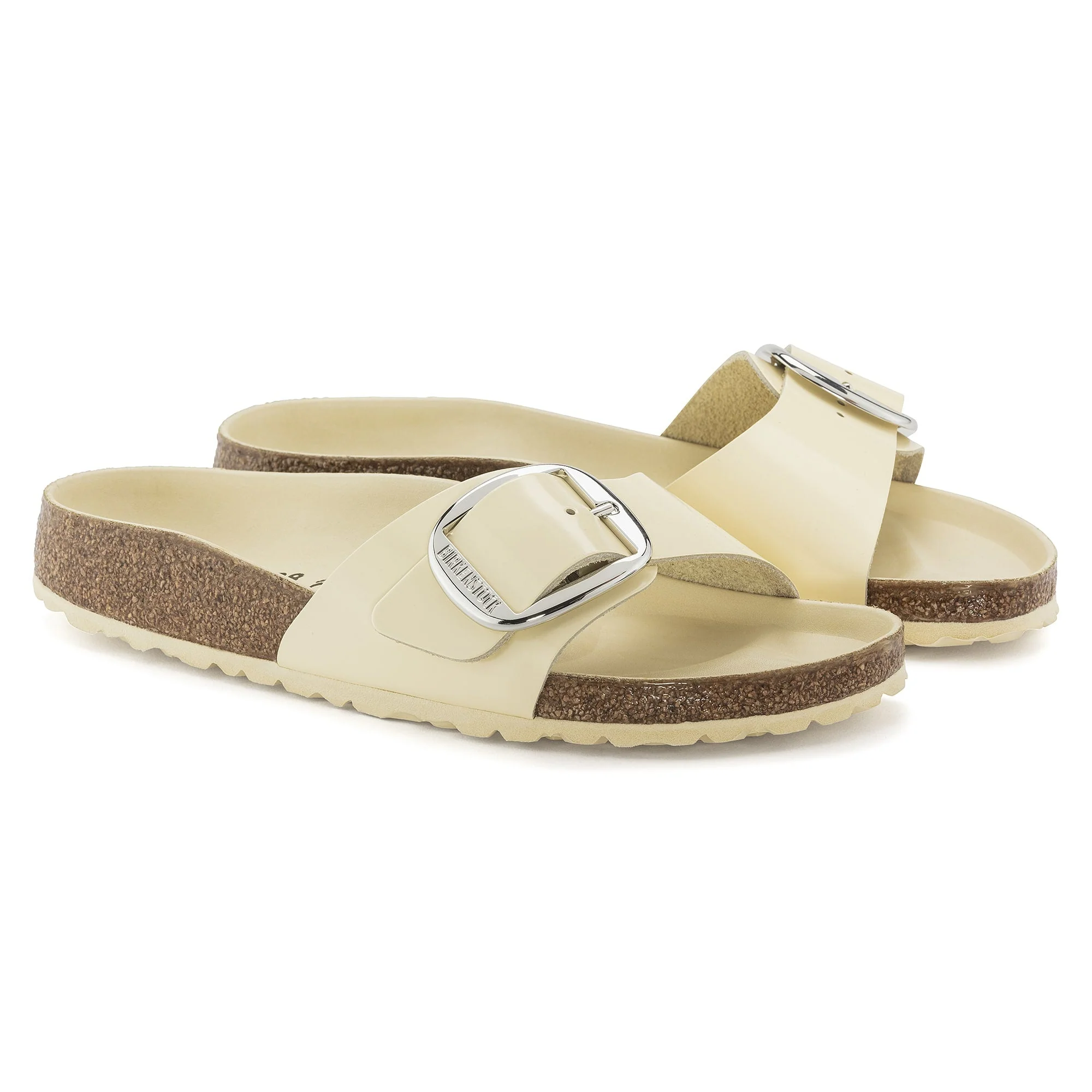 Madrid Big Buckle Natural Leather Patent - Image 3