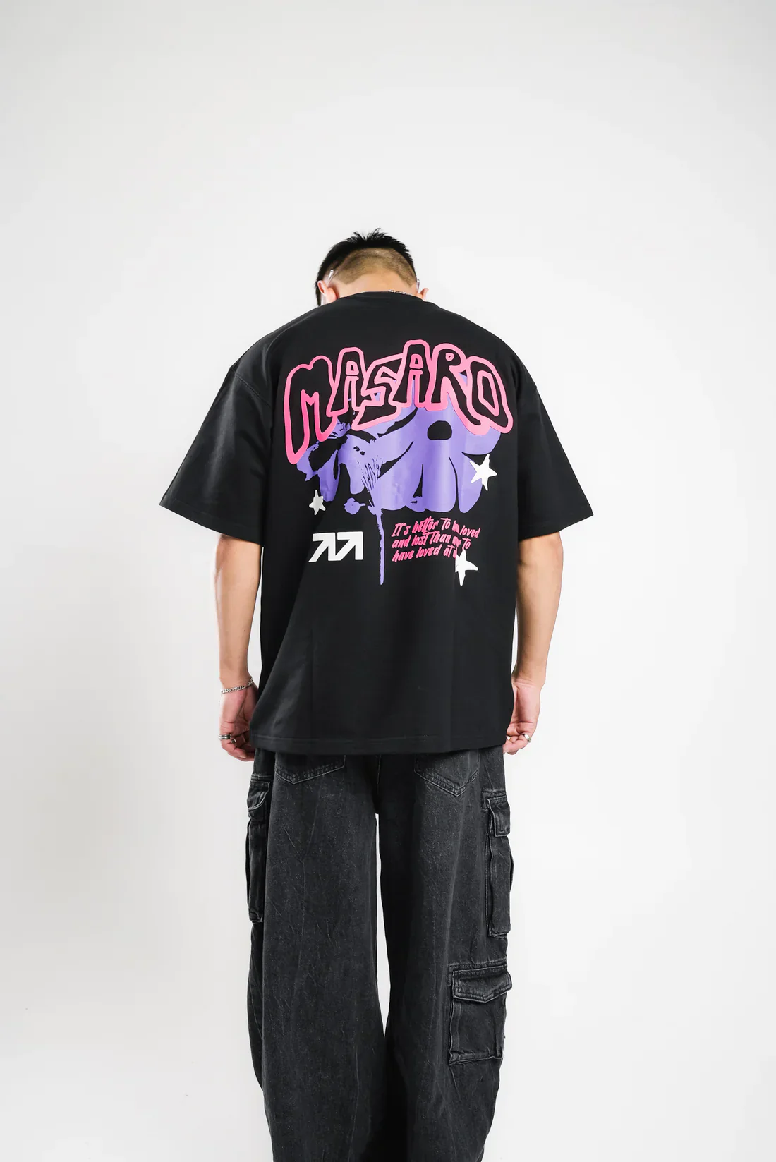 MASARO LOVED & LOST T-SHIRT BLACK - Image 2