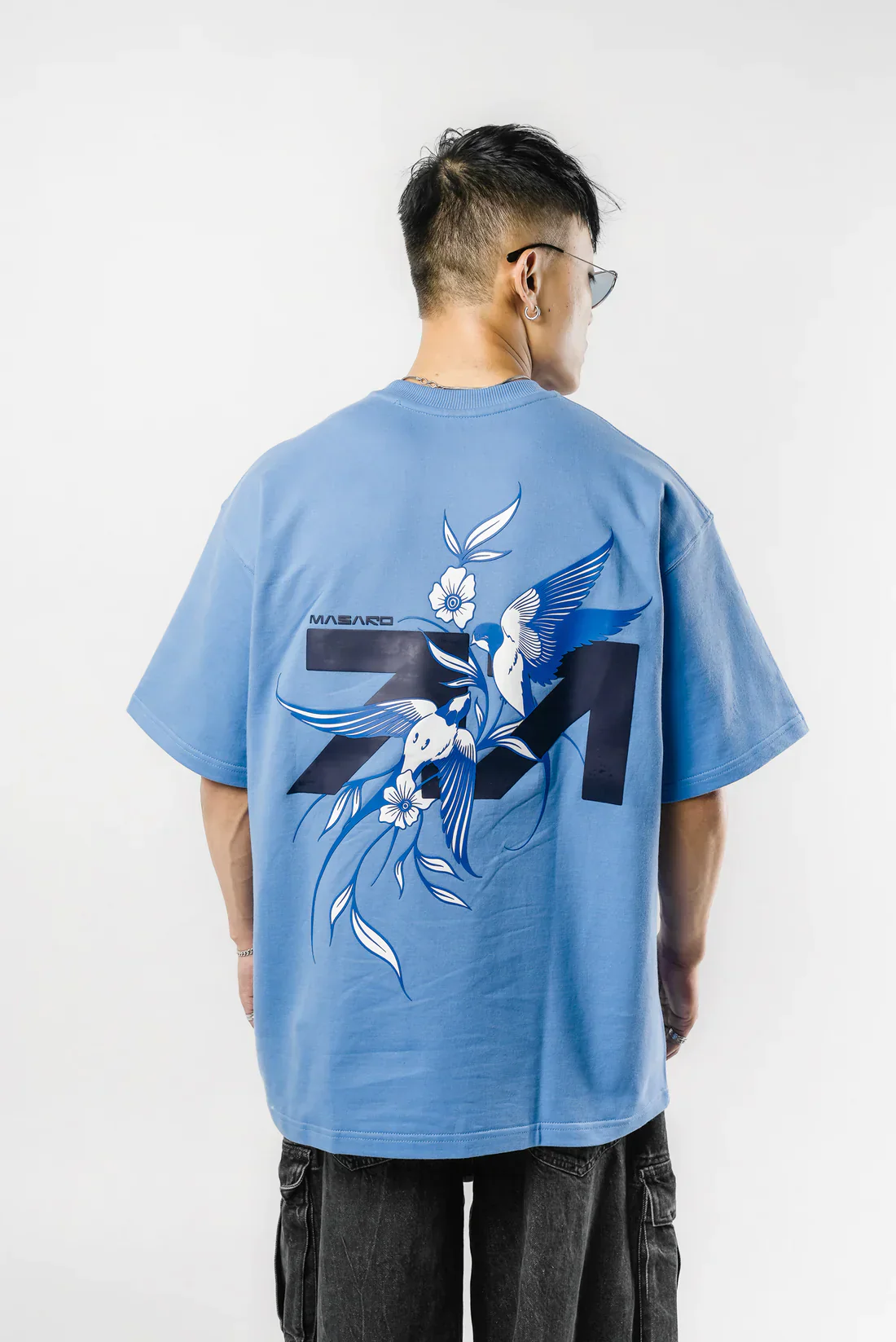 MASARO MOCKINGBIRD T-SHIRT BLUE - Image 3