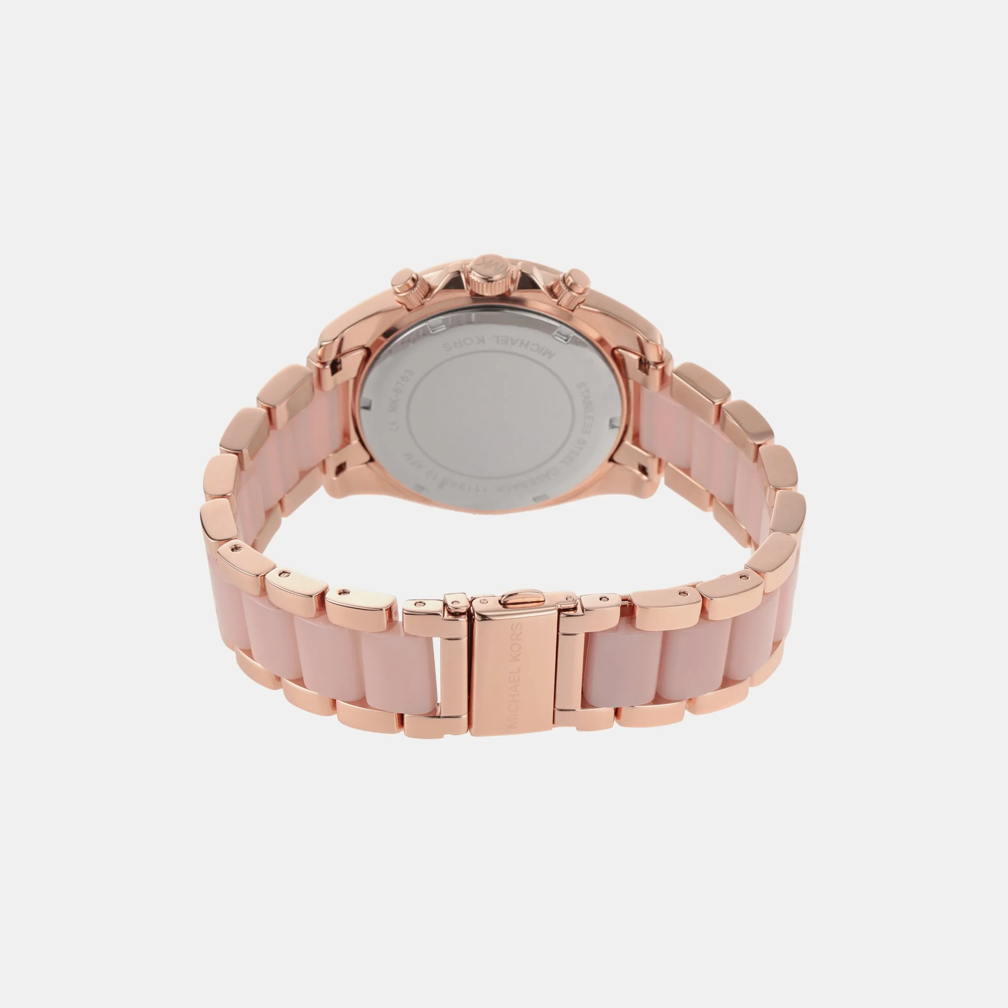 Blair Women Quartz Rose Gold Dial Chronograph Stainless Steel Watch MK6763 - Image 4