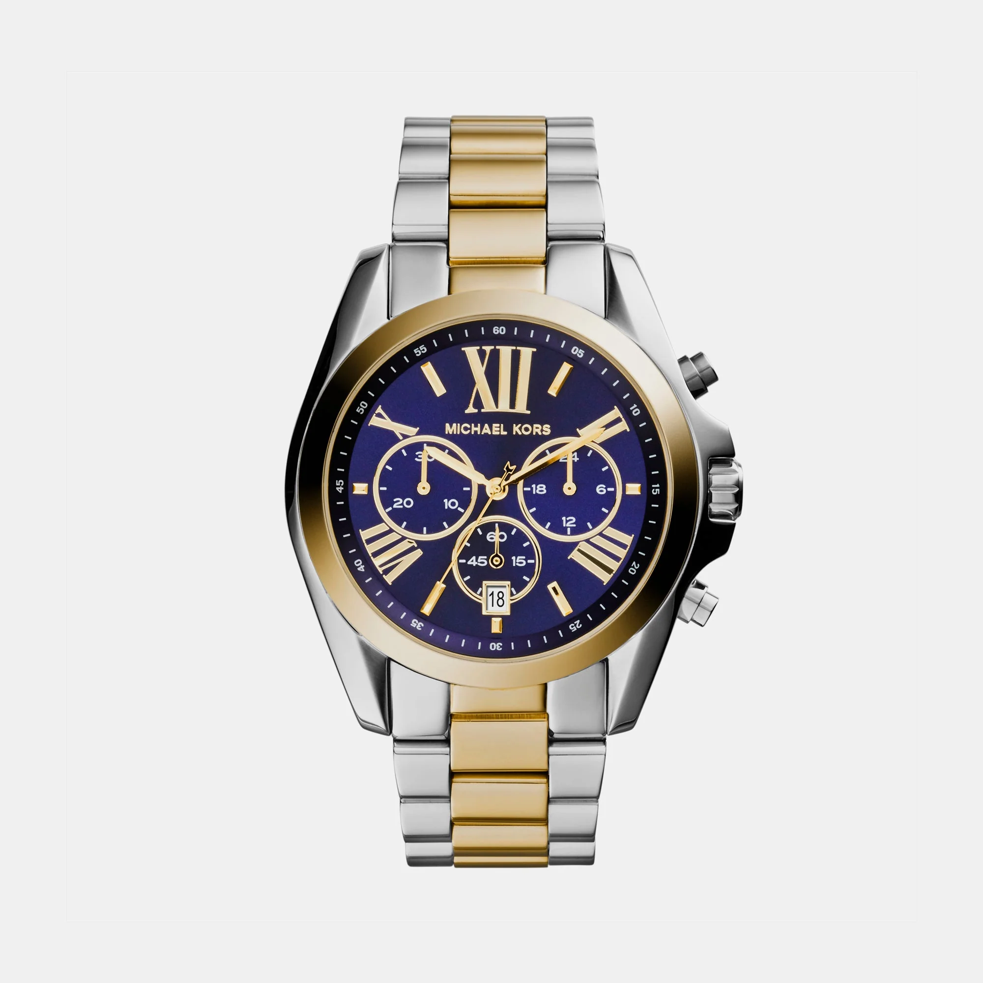 Bradshaw Women Quartz Blue Dial Chronograph Stainless Steel Watch MK5976 - Image 2