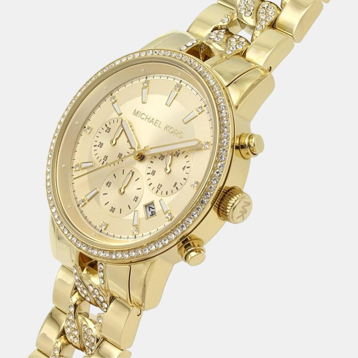 Bryant Women Quartz Gold Dial Chronograph Stainless Steel Watch MK6937 - Image 4