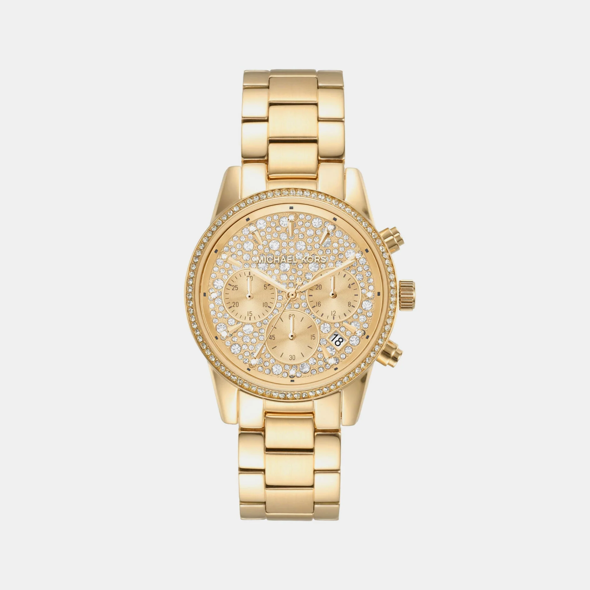 Bryant Women Quartz Gold Dial Chronograph Stainless Steel Watch MK7310
