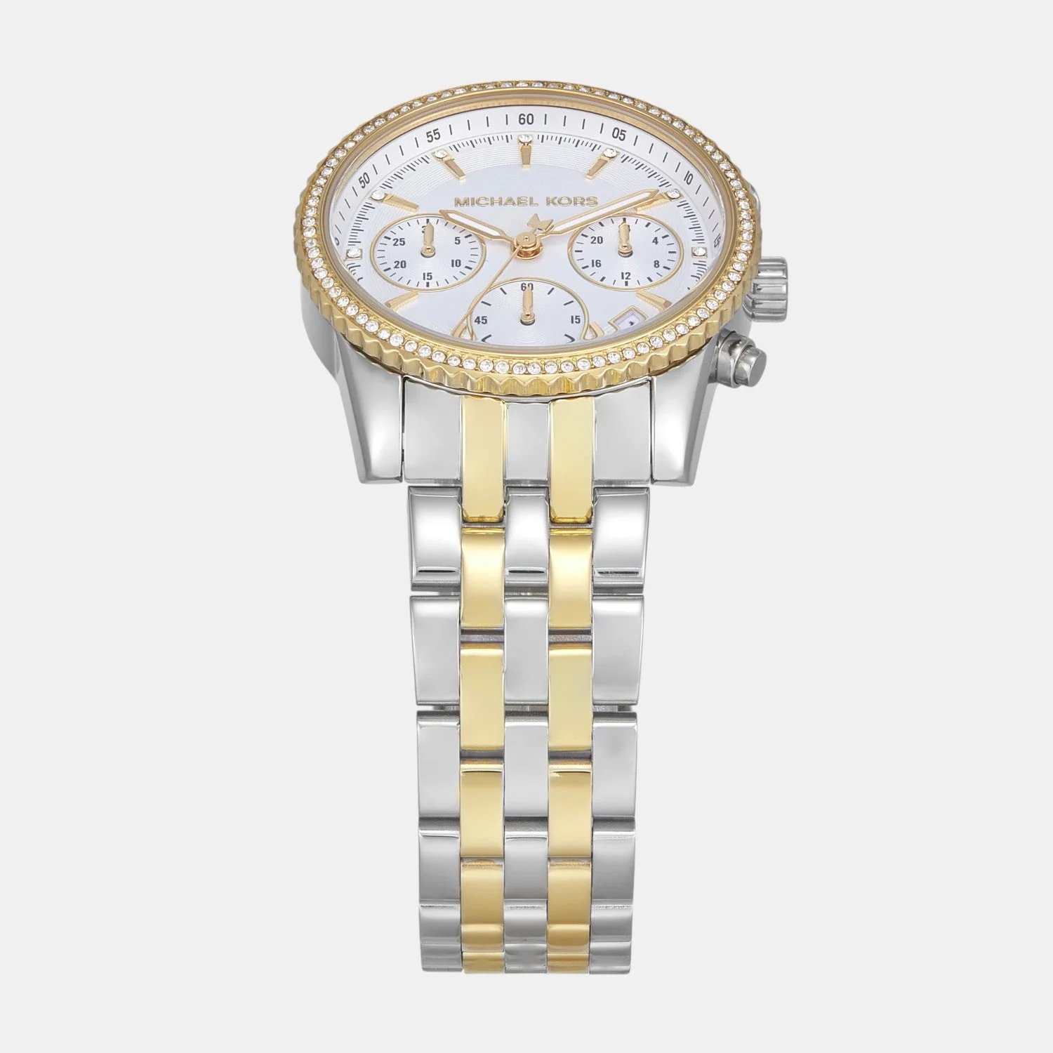 Bryant Women Quartz White Dial Chronograph Stainless Steel Watch MK7532 - Image 2