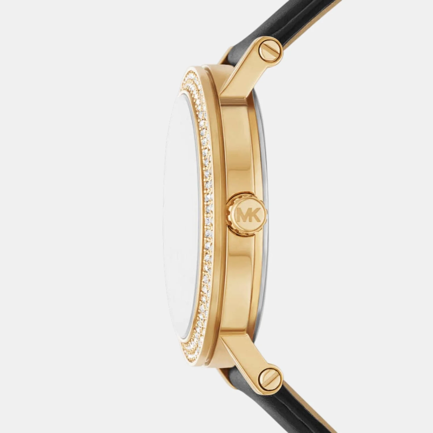 Corey Women Quartz Black Dial Analog Leather Watch MK4896 - Image 2