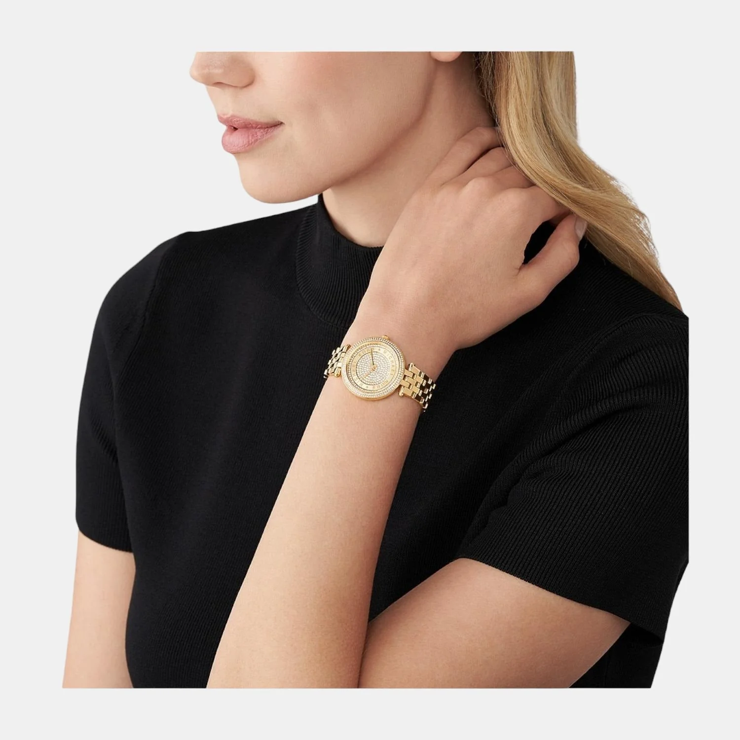 Darci Women Quartz Rose Gold Dial Analog Stainless Steel Watch MK4673 - Image 4
