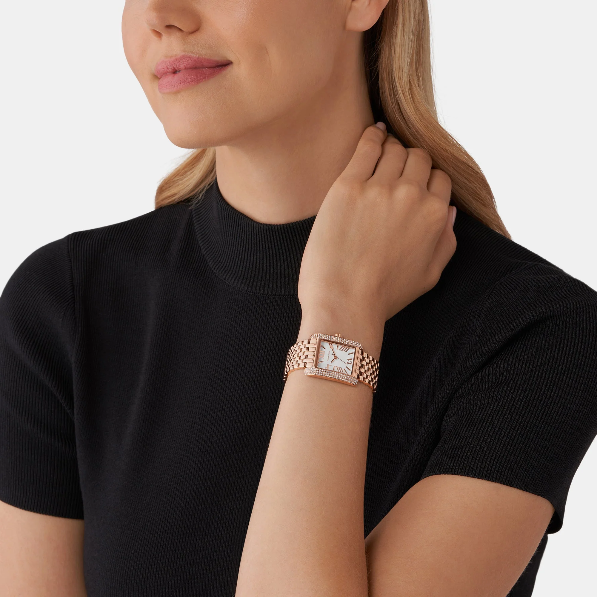 Emery Women Quartz White Dial Analog Stainless Steel Watch MK4743 - Image 2