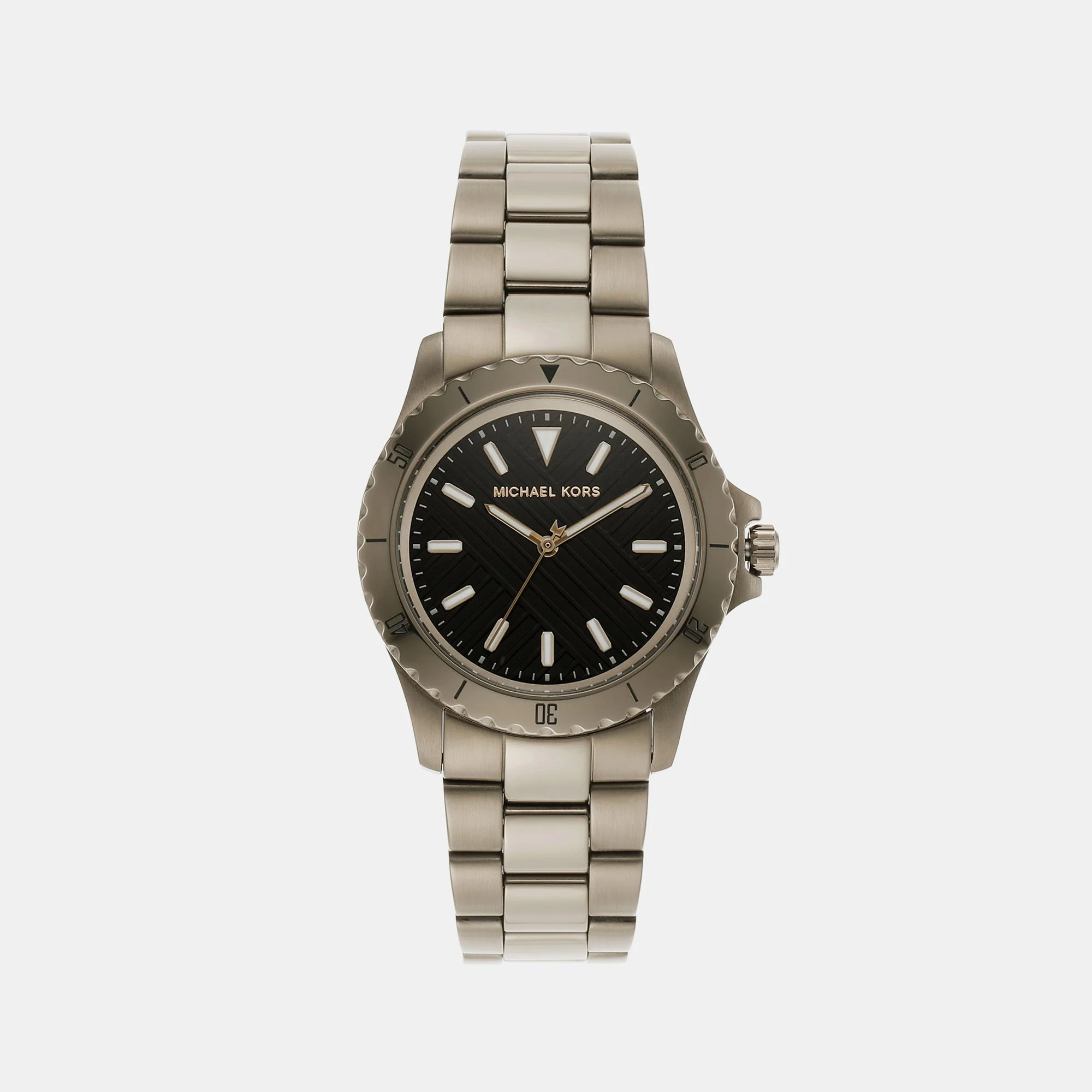 Everest Men Quartz Black Dial Analog Stainless Steel Watch MK9140