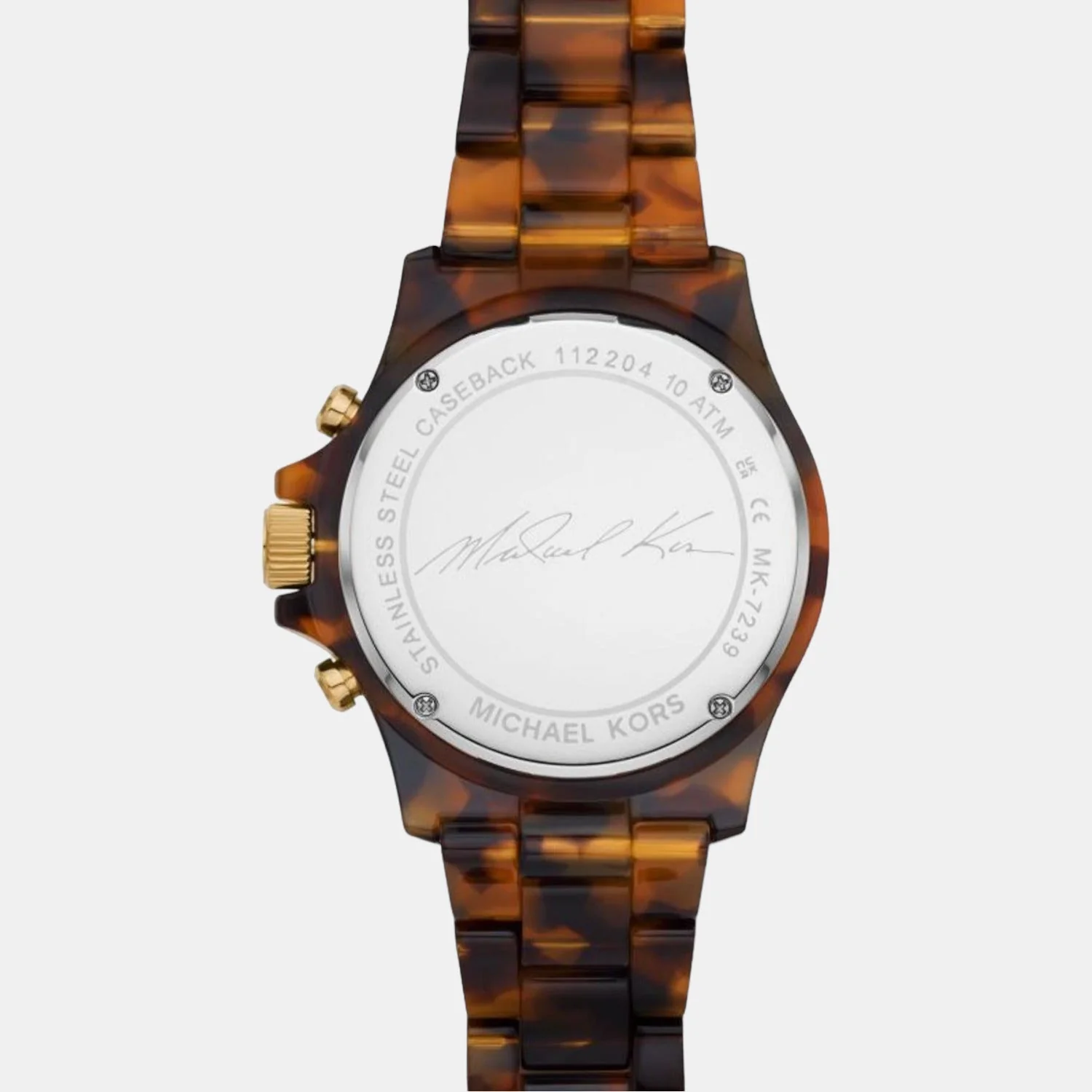 Everest Women Quartz Gold Dial Chronograph Stainless Steel Watch MK7239 - Image 4