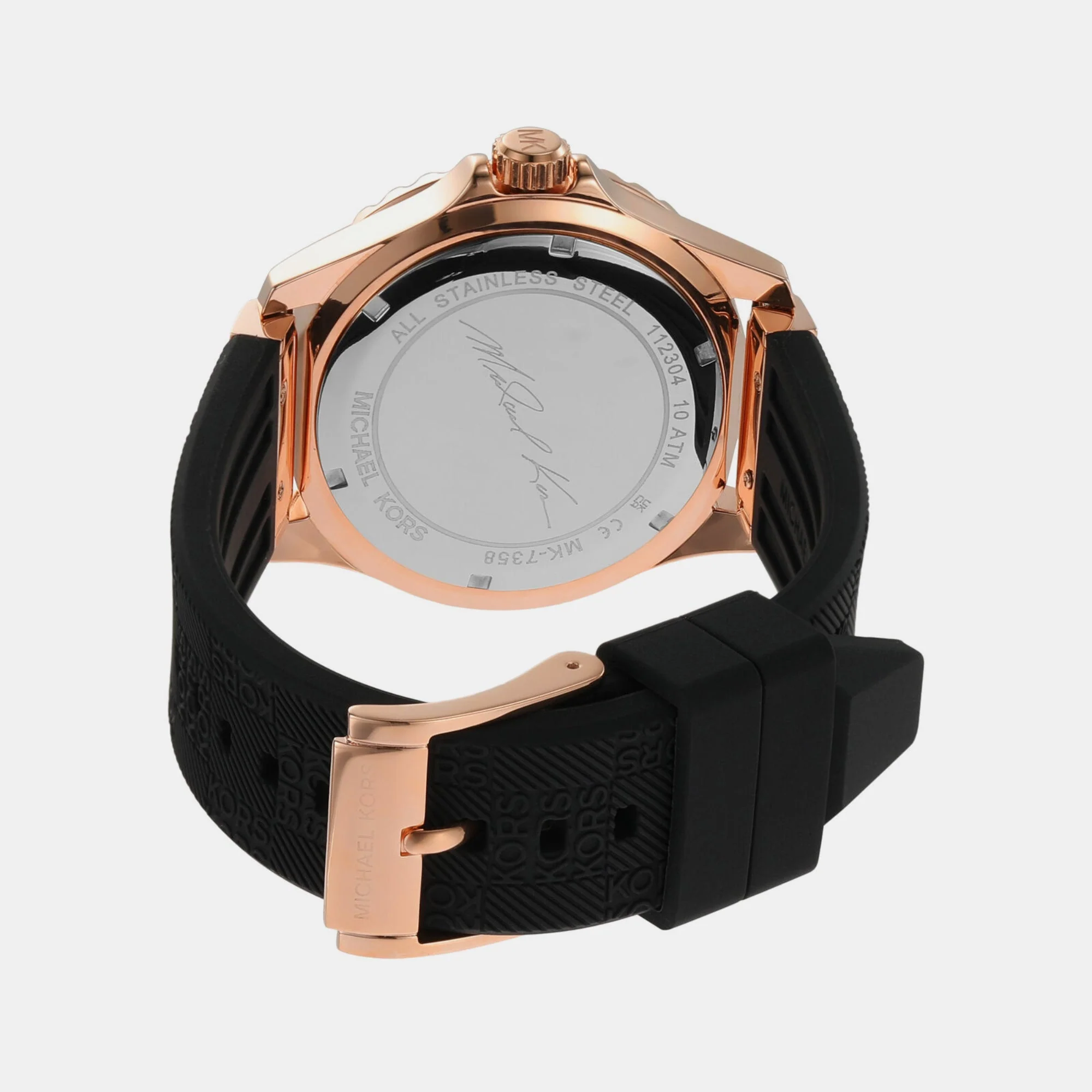 Everest Women Quartz Rose Gold Dial Analog Silicone Watch MK7358 - Image 2