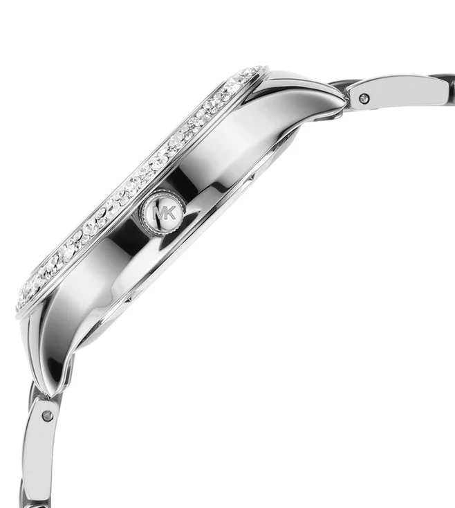 Michael Kors Liliane Women's White Mother of Pearl Dial & Silver Watch - Image 2