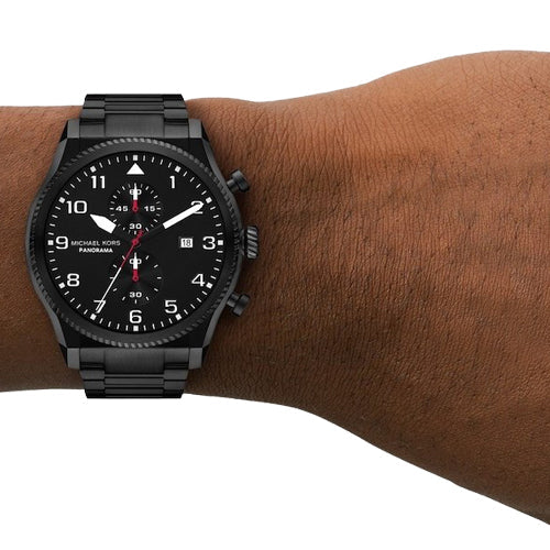 Michael Kors Oversized Panorama Black Dial Men 44mm MK9198 - Image 2