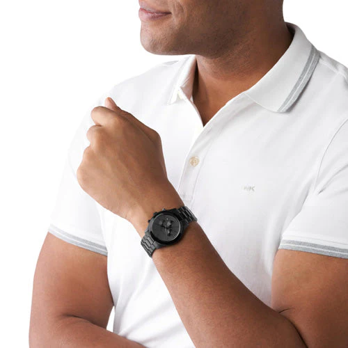 Michael Kors Oversized Slim Runway Black Dial Men 44mm MK8919 - Image 3