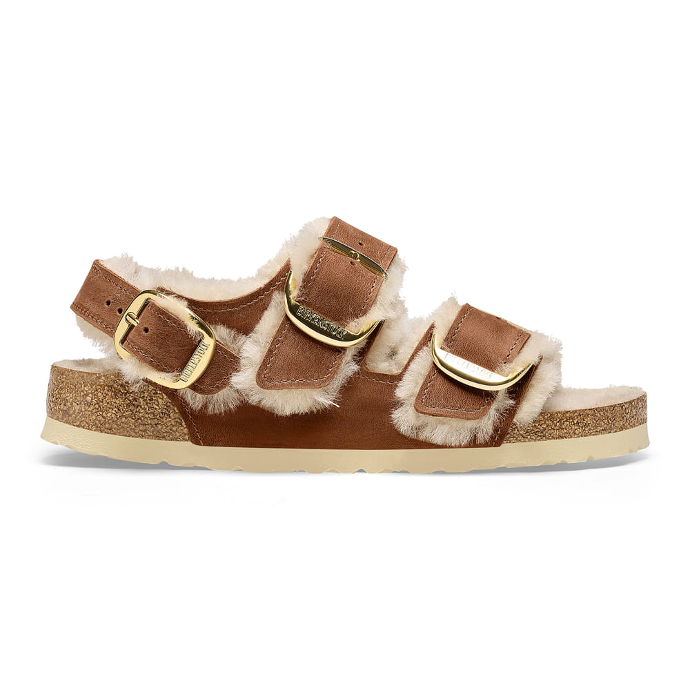 Milano Big Buckle Shearling Oiled Leather - Image 4