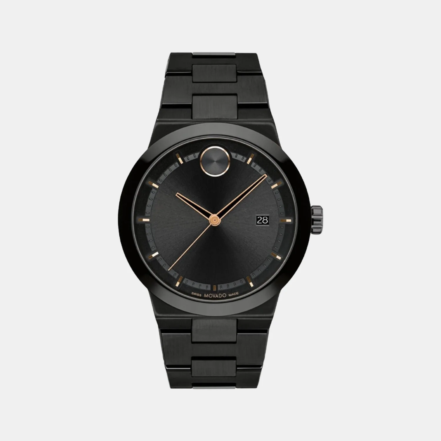 Bold Fusion Men Quartz Black Dial Analog Stainless Steel Watch 3600853