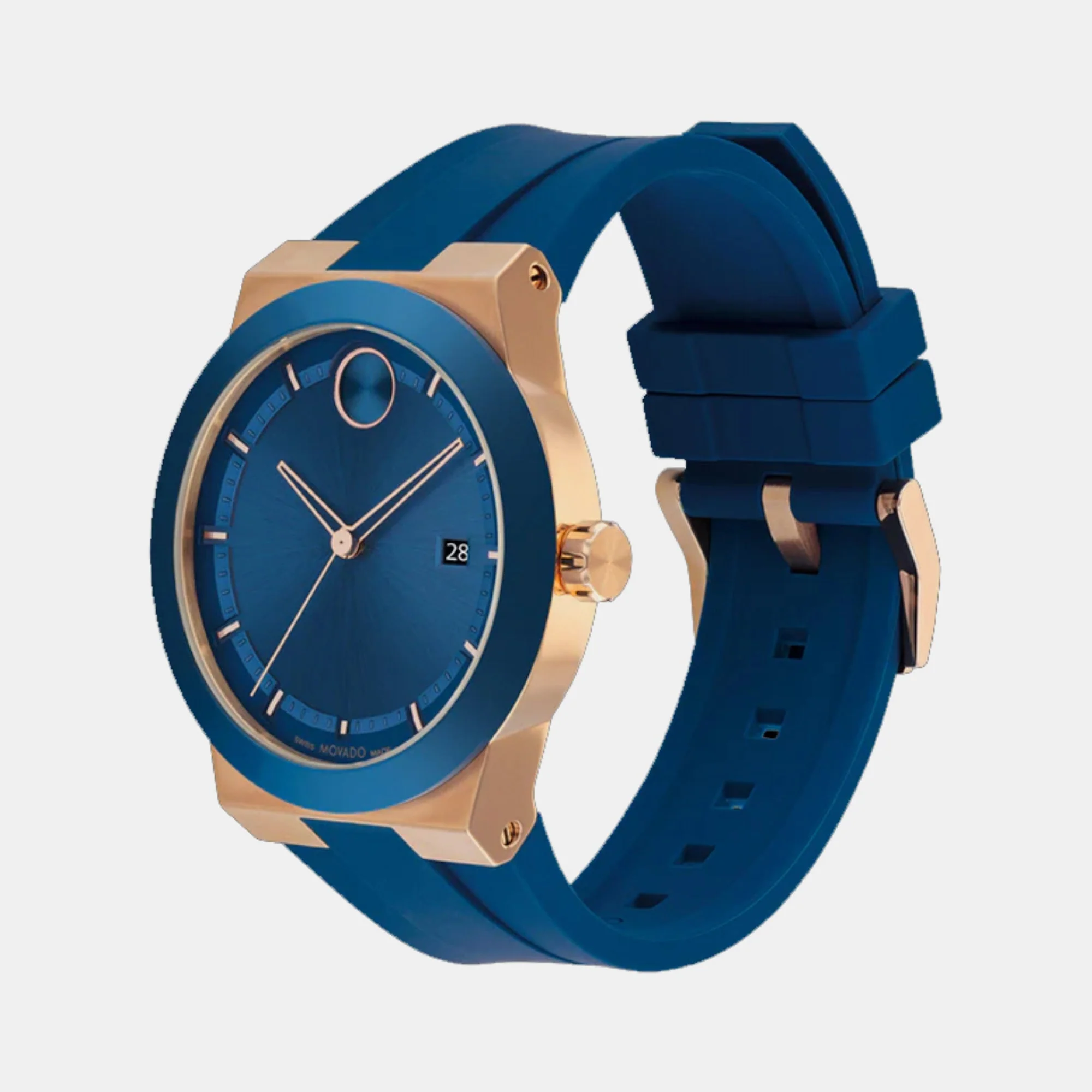 Bold Fusion Men Quartz Blue Dial Analog Silicone Watch 3601140 - Image 2