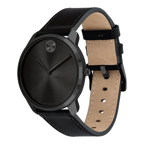 Movado Bold Thin Black Dial Men 42mm