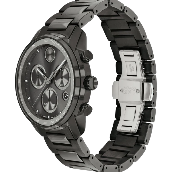Movado Bold Verso Gunmetal Dial Men 44mm