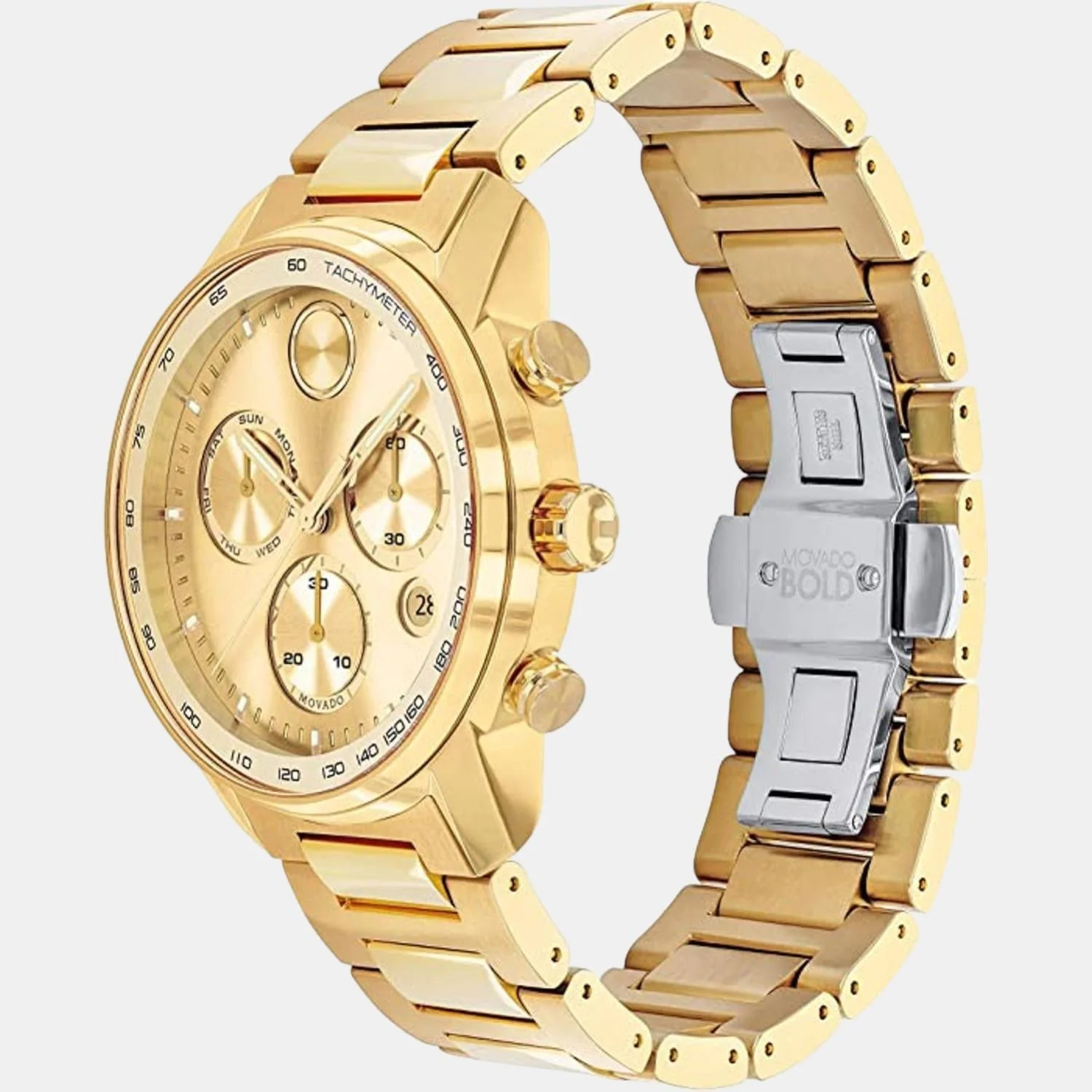 Bold Verso Men Quartz Gold Dial Chronograph Stainless Steel Watch 3600866 - Image 2