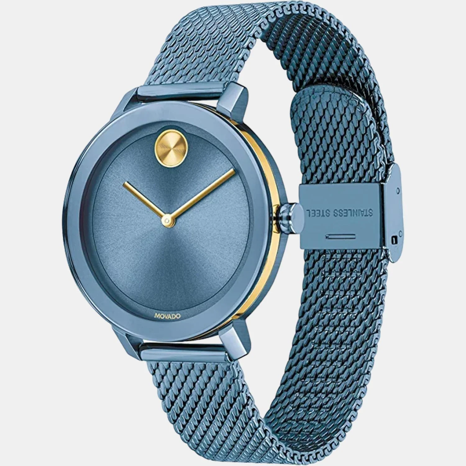 Bold Women Quartz Blue Dial Analog Stainless Steel Watch 3600675 - Image 2