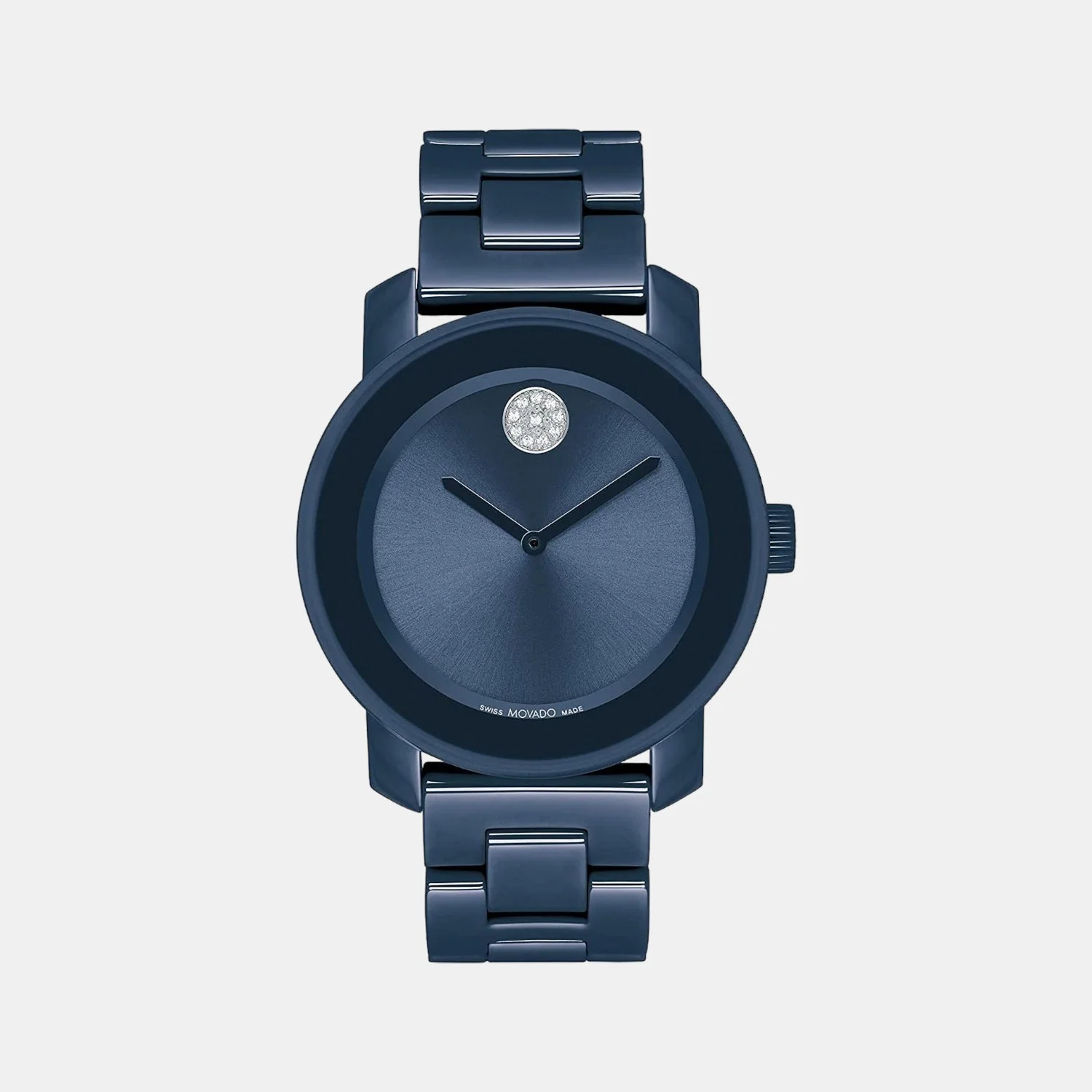 Bold Women Quartz Blue Dial Analog Stainless Steel Watch 3600805