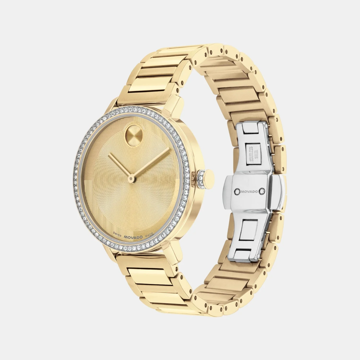 Bold Women Quartz Light Gold Dial Analog Stainless Steel Watch 3601225 - Image 2