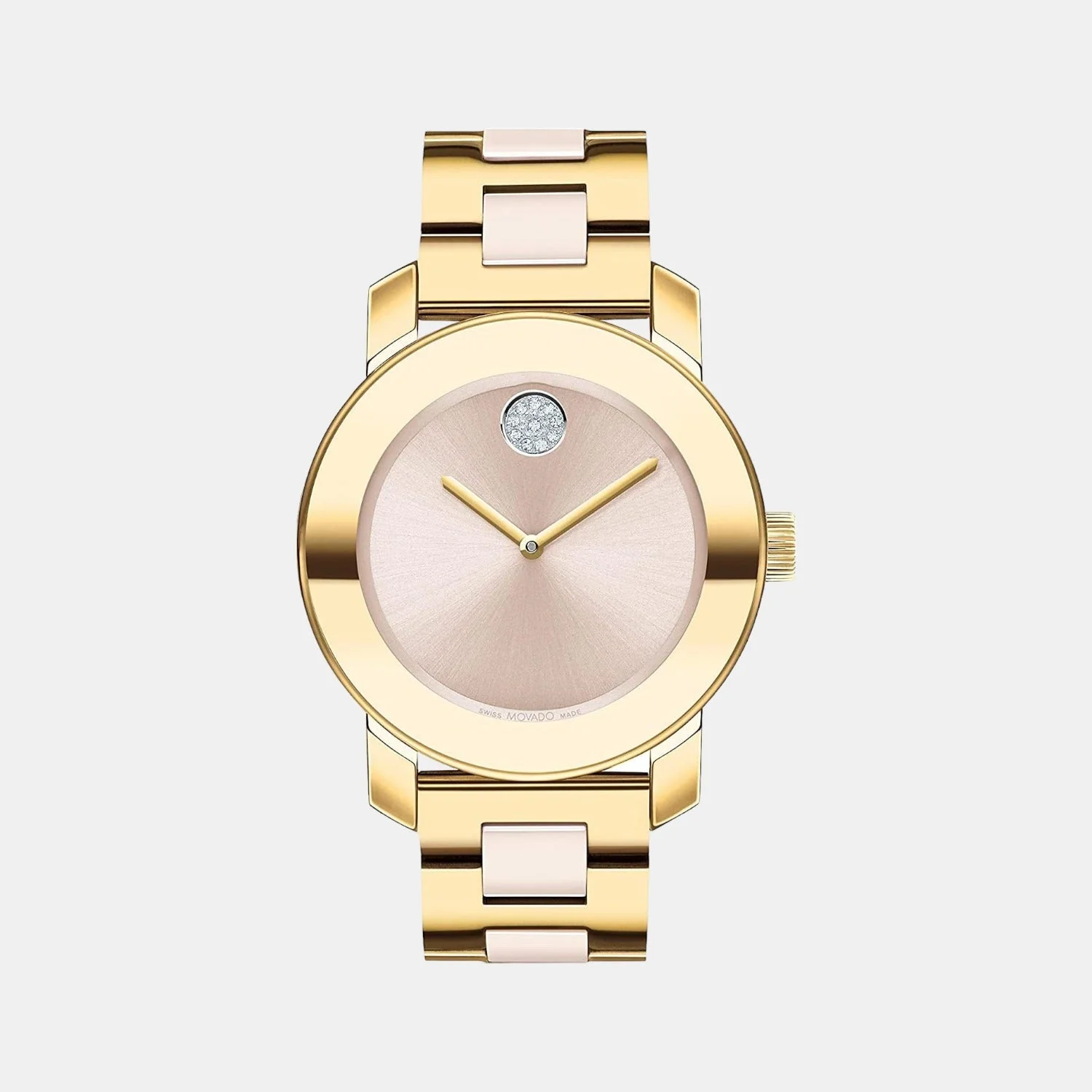 Bold Women Quartz Pink Dial Analog Stainless Steel Watch 3600640