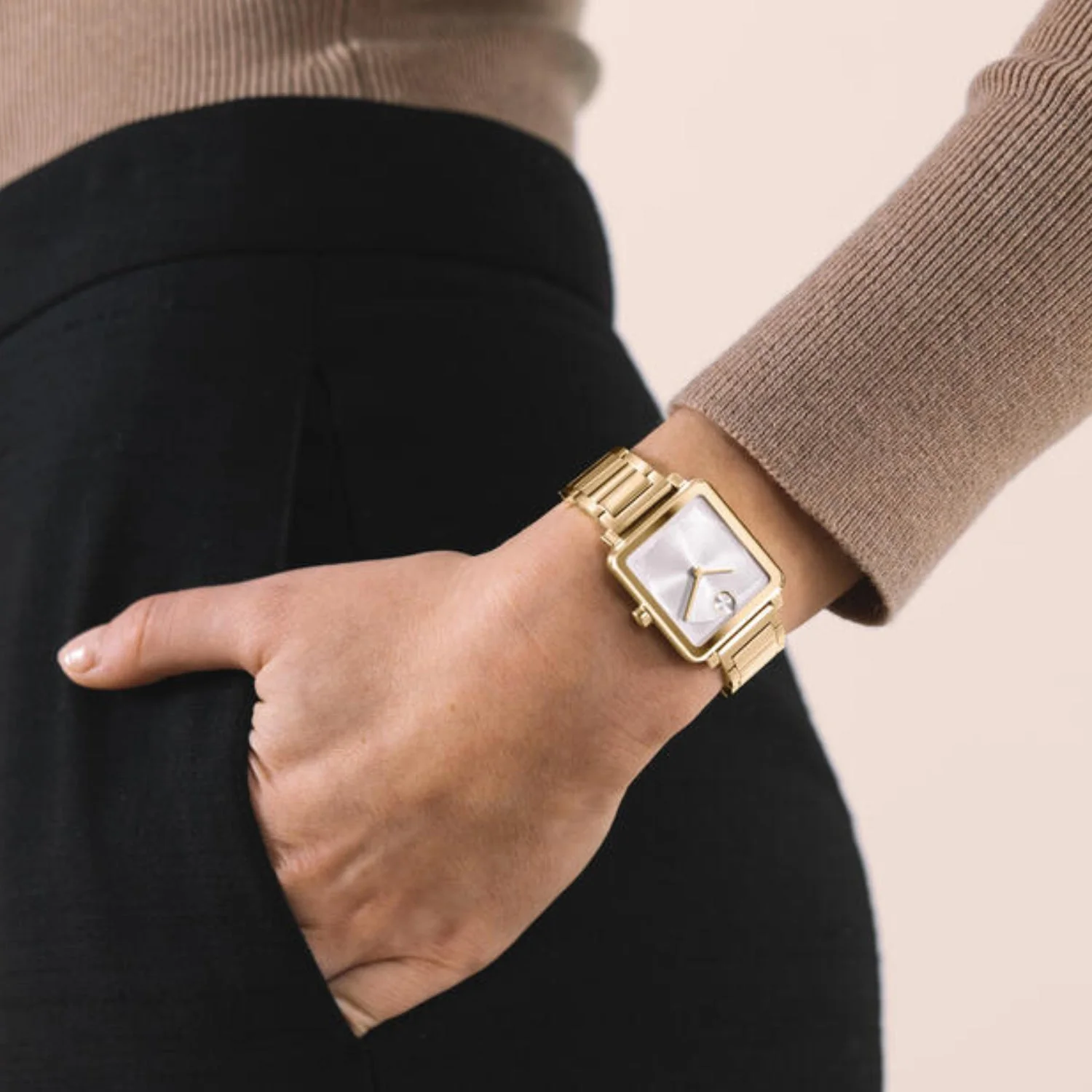 Bold Women Quartz Rose Gold Dial Analog Stainless Steel Watch 3601163 - Image 4