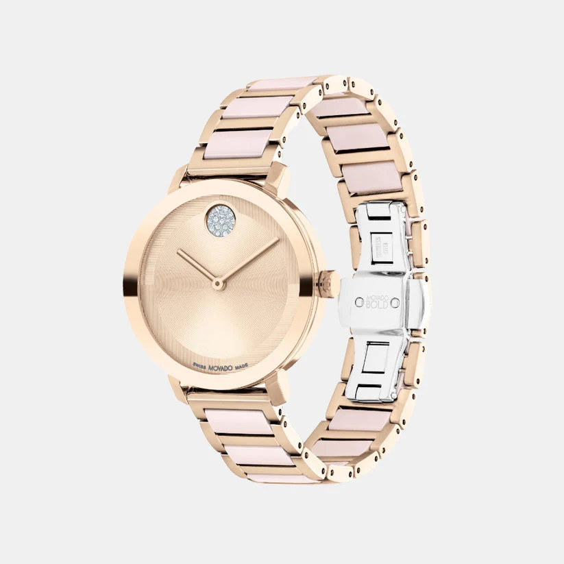 Bold Women Quartz Rose Gold Dial Analog Stainless Steel Watch 3601237 - Image 2