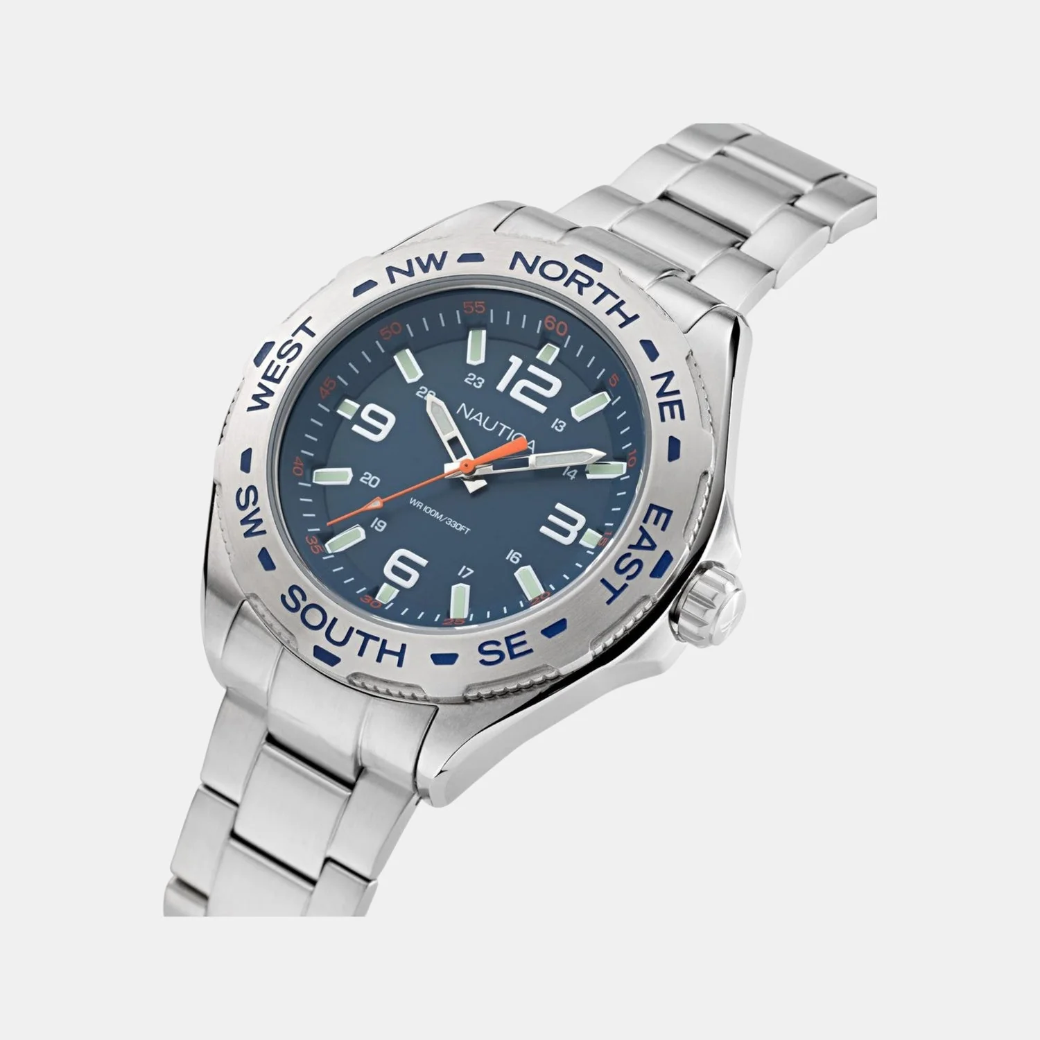 Clearwater Beach Men Quartz Blue Dial Analog Stainless Steel Watch NAPCWS302 - Image 2