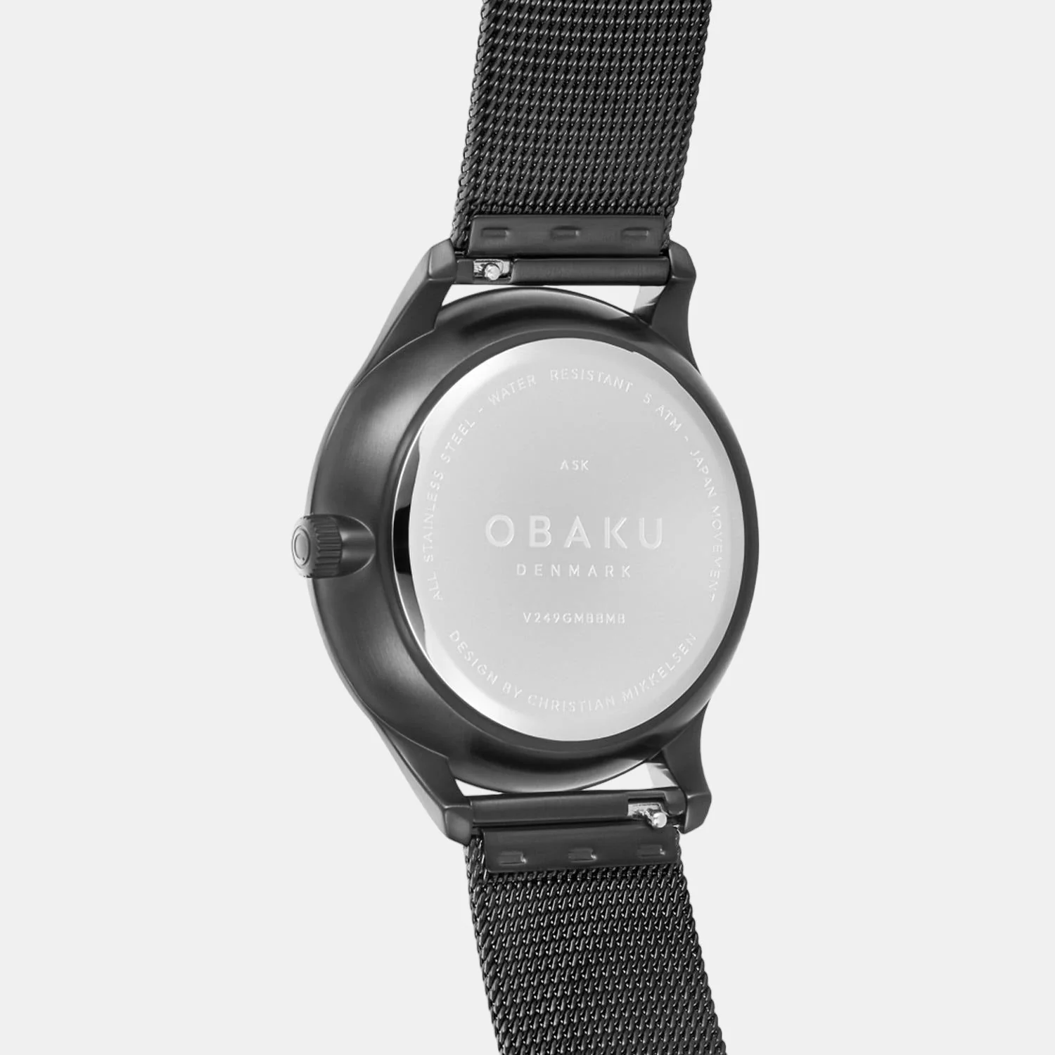 Ask Charcoal Men Quartz Black Dial Analog Stainless Steel Watch V249GMBBMB - Image 4
