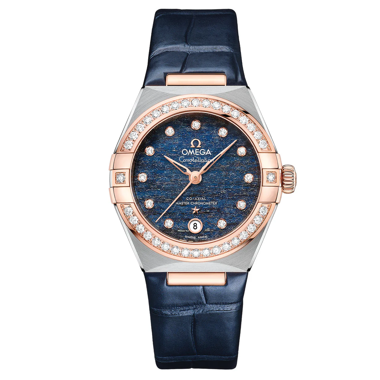 Omega Constellation Co Axial Master Chronometer Diamondsblue Dial Women 29MM - Image 3