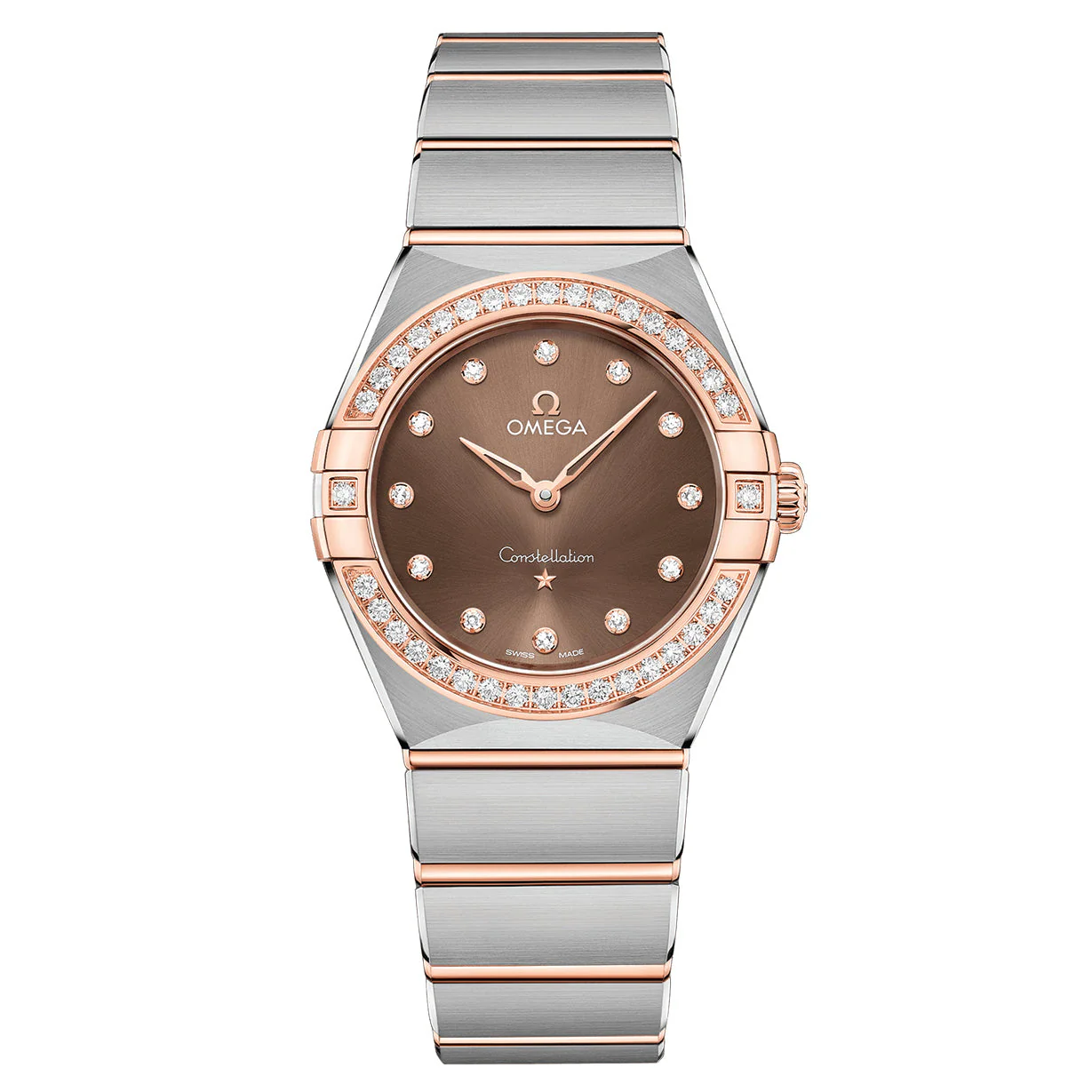 Omega Constellation Quartz Diamonds Brown Dial Women 28MM - Image 2