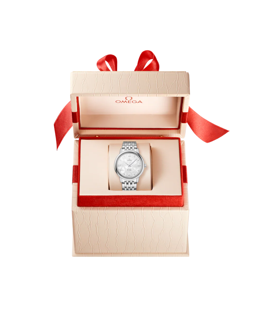 Omega De Ville Prestige Quartz Butterfly Silver Dial Women 32.7MM - Image 2